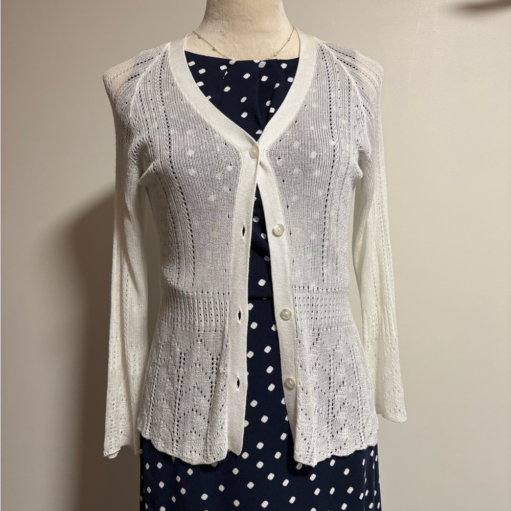 Jones NY Crochet Cardigan